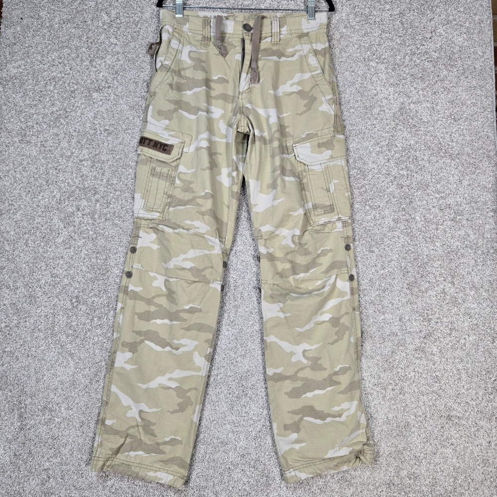 Schott Bros. Military Camo Cargo pant mens 30x33 100% cotton rip stop
